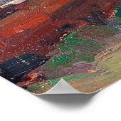 レブールー魚釣りボートオンザショア ポスター (角)