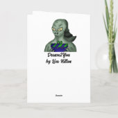 レプチリアンエイリアンと宇宙空間誕生日 カード (裏面)