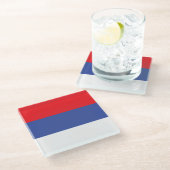 レプブリカ・スルプスカの旗 ガラスコースター (アングル)