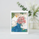 レプペアールデコファッションイラストレーション夏 ポストカード (スタンド正面)