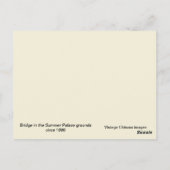 レプリカのヴィンテージのイメージの夏の離宮、北京1880年 ポストカード (裏面)