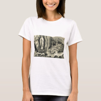 レプリカのヴィンテージのイメージルルドの1895年の行脚 Tシャツ