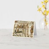 レプリカのヴィンテージのイメージ、Bayeauxのタペストリー カード (黄色い花)