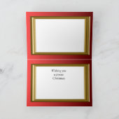 レプリカのヴィンテージのクリスマス、ヒイラギ、果実、鐘 シーズンカード (内部)