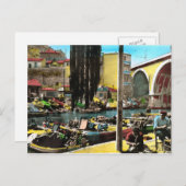 レプリカのヴィンテージの郵便はがき、マルセーユ、Fishermans Q ポストカード (正面/裏面)