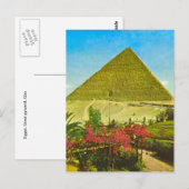 レプリカのヴィンテージ画像，エジ素晴らしプト，ピラミッド，ギザ ポストカード (正面/裏面)