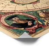 レプリカアンティークの世界地図 ポスター (角)