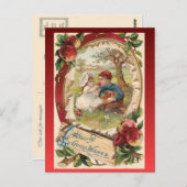 レプリカヴィンテージかわいい子ども1930年代、 ポストカード (正面/裏面)