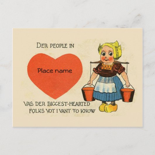 レプリカヴィンテージはがき、オランダのユーモア1 ポストカード (正面)