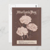 レプリカヴィンテージはがき、母の日 ポストカード (正面/裏面)