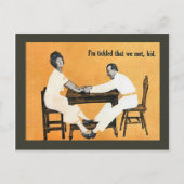 レプリカヴィンテージはがき、私は私たちは会っておかしい、kid ポストカード (正面)