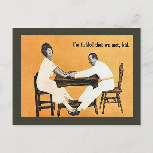 レプリカヴィンテージはがき、私は私たちは会っておかしい、kid ポストカード (正面)