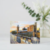 レプリカヴィンテージイメージ、カーディフ、城、トラム ポストカード (スタンド正面)