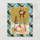 レプリカヴィンテージイースターカード、スチルのシック シーズンポストカード (正面)