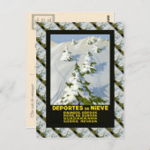 レプリカヴィンテージスキーポスター、Picos de Europa ポストカード (正面/裏面)