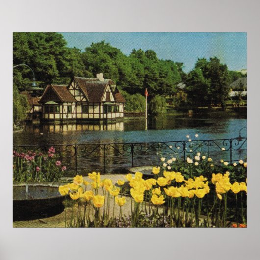 レプリカヴィンテージデンマーク、コペンハーゲン、チボリ、 ポスター (正面)