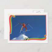 レプリカヴィンテージフランスウィンタースポーツ，スキー ポストカード (正面/裏面)