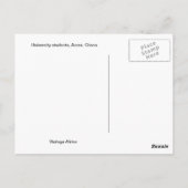 レプリカヴィンテージ大学の学生，アクラ，ガーナ ポストカード (裏面)