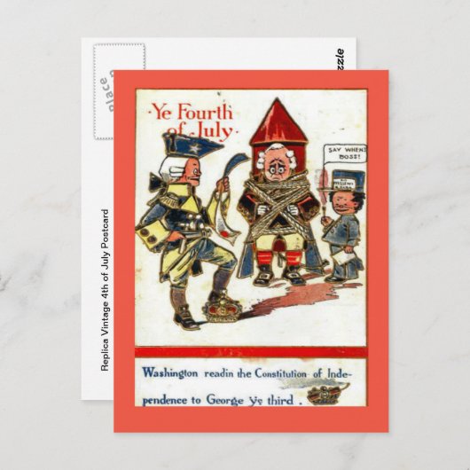 レプリカヴィンテージ7月はがきGeorge IIIの4番目 ポストカード (正面/裏面)