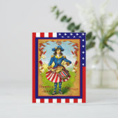 レプリカヴィンテージ7月4日ドラマー女の子 ポストカード (スタンド正面)