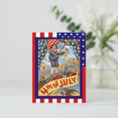 レプリカヴィンテージ7月4日、爆竹の少年 ポストカード (スタンド正面)