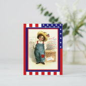 レプリカヴィンテージ7月4日、花火と少年 ポストカード (スタンド正面)