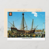 レプリカCaravel、"サンタマリア" ポストカード (正面/裏面)