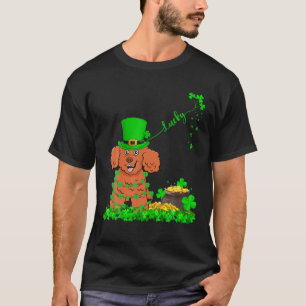 レプレおもしろいチョンハットラッキートイプードル犬St. Patr Tシャツ