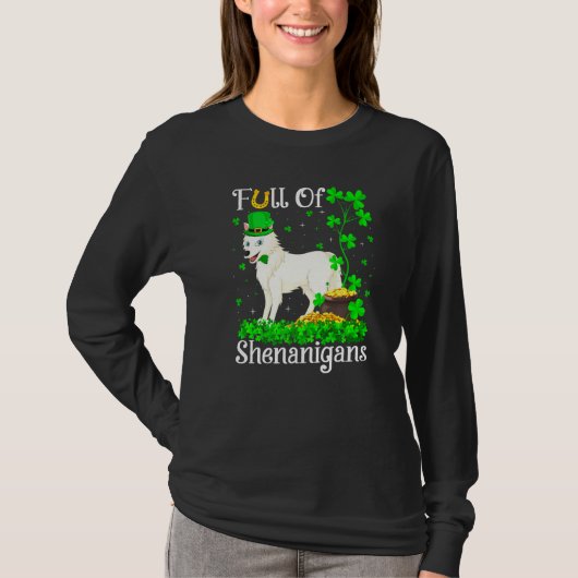 レプレおもしろいチョーンShamrock Leaf Arctic Wolf St Patr Tシャツ (正面)