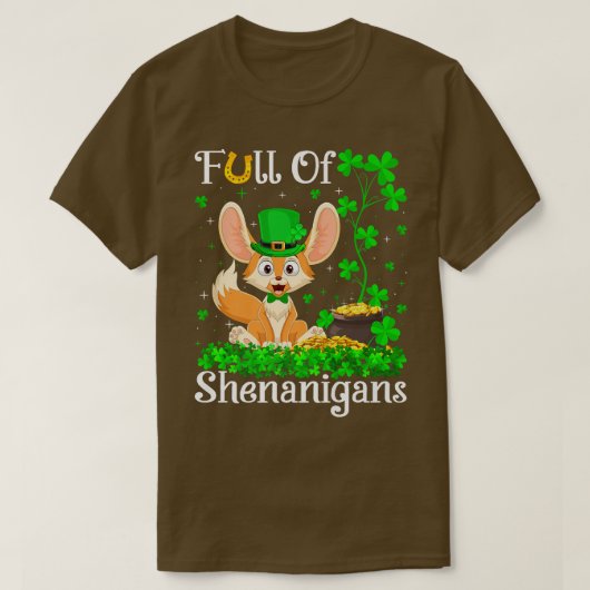 レプレおもしろいチョーンShamrock Leaf Fennec Fo St Tシャツ (デザイン正面)