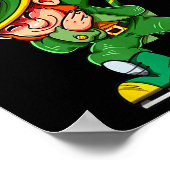 レプレおもしろいチョー遊ンホッケーSt patricks dayスポーツ ポスター (角)