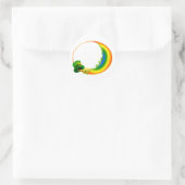 レプレコーハットクローバーcircle rainbow.png ラウンドシール (バッグ)