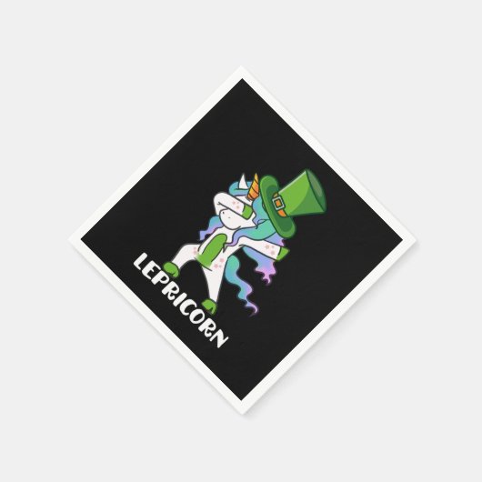 レプレコーンレプレショーヌユニコーンクローバーセントパディーズセントP スタンダードカクテルナプキン (角)