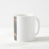 レプレシャン漫画ガール金ゴールドのポットの隣 コーヒーマグカップ (正面右)