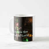 レプレシャン漫画ガール金ゴールドのポットの隣 コーヒーマグカップ (正面左)