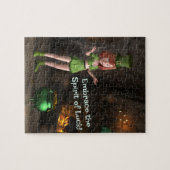 レプレシャン漫画ガール金ゴールドのポットの隣 ジグソーパズル (横)