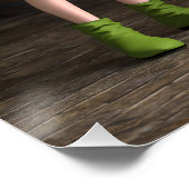 レプレシャン漫画ガール金ゴールドのポットの隣 ポスター (コーナー)