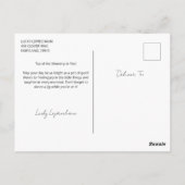 レプレシャン漫画ガール金ゴールドのポットの隣 ポストカード (裏面)