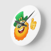 レプレシャン絵文字 ラウンド壁時計 (傾斜)