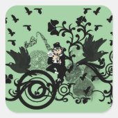 レプレシャン語（黒） スクエアシール (正面)