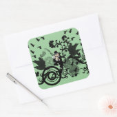 レプレシャン語（黒） スクエアシール (封筒)