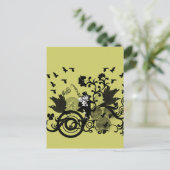 レプレシャン語（黒） ポストカード (スタンド正面)