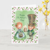 レプレシャン&クローバー |聖パトリックの日 カード (黄色い花)