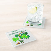 レプレシャン&シャムロック ガラスコースター (アングル)