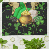 レプレシャン&シャムロック キッチンタオル (折り畳み)