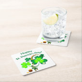 レプレシャン&シャムロック スクエアペーパーコースター (インサイチュ)