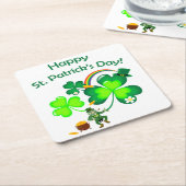 レプレシャン&シャムロック スクエアペーパーコースター (アングル)