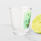 レプレシャン – 格言とポットの金ゴールド パーソナライズされた ショットグラス (左)