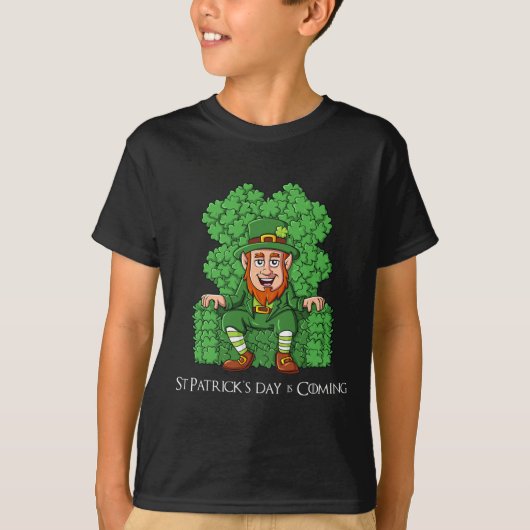 レプレショーオンクローバー王座St patricks dayボーイズG Tシャツ (正面)