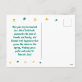 レプレショーンクローバーシャムロックパトリックの日 シーズンポストカード (裏面)